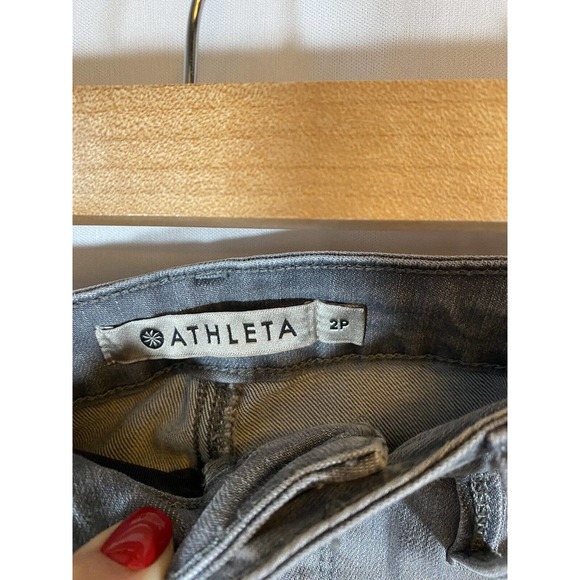 Athleta 2P Sculptek Gray Skinny Stretch Jeans super soft - Picture 2 of 4
